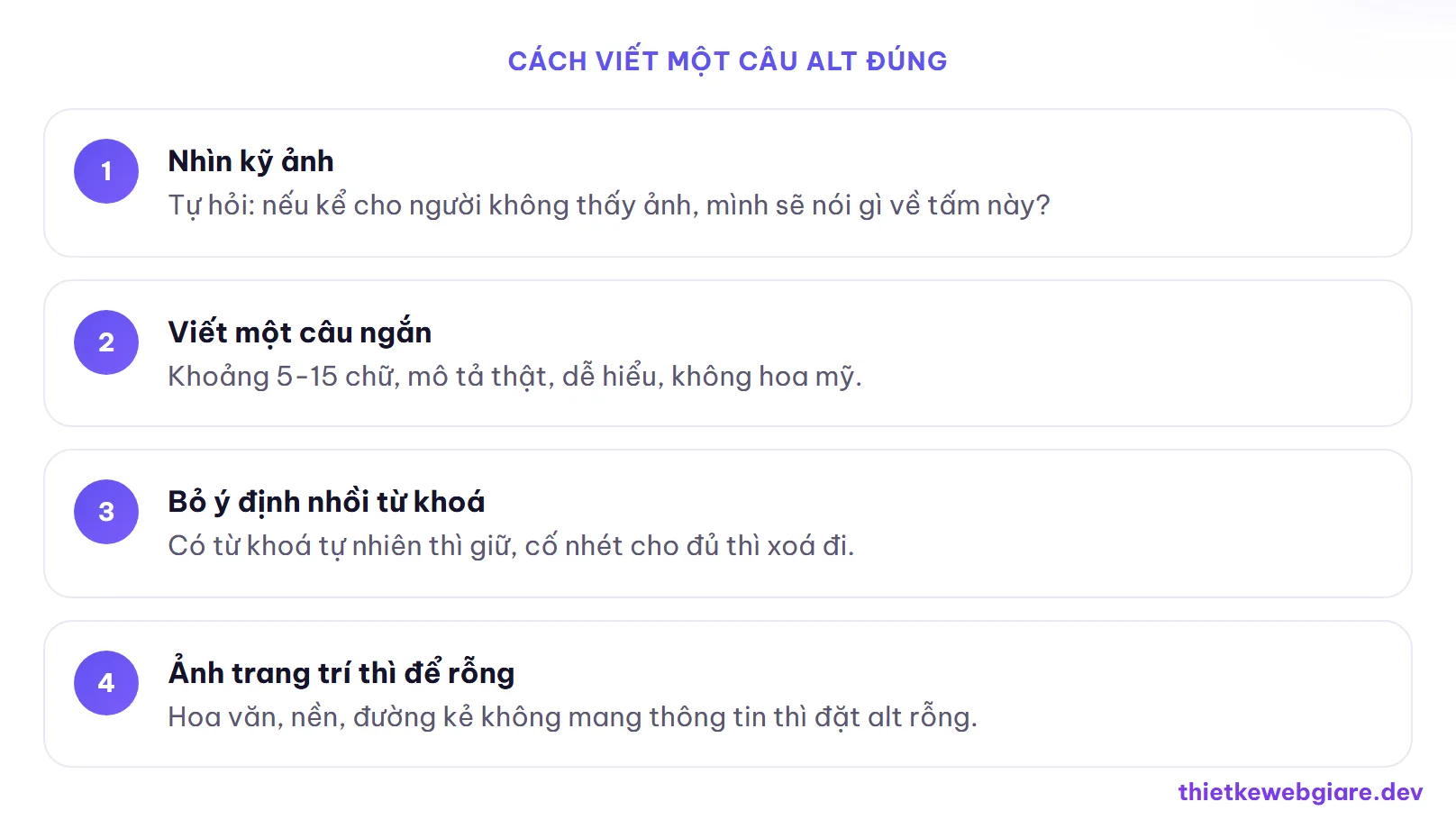 Cách viết một câu alt đúng — alt ảnh là gì