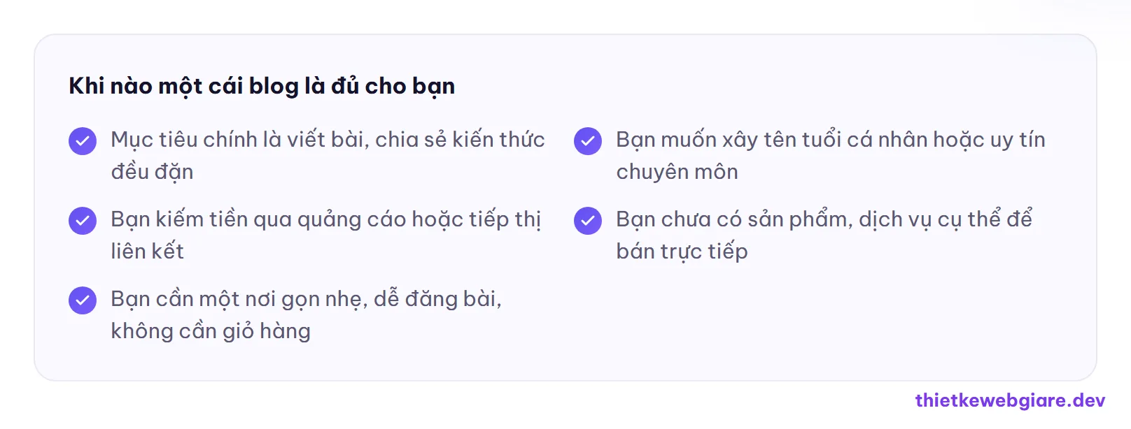Khi nào một cái blog là đủ cho bạn — nên làm blog hay website