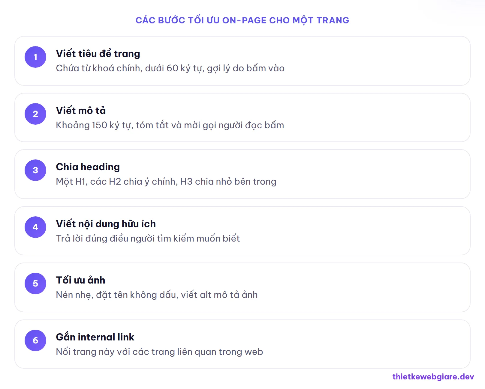 Các bước tối ưu on-page cho một trang — on-page SEO là gì
