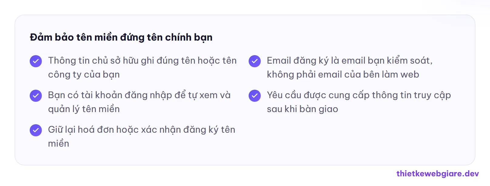 Đảm bảo tên miền đứng tên chính bạn — cách đăng ký tên miền