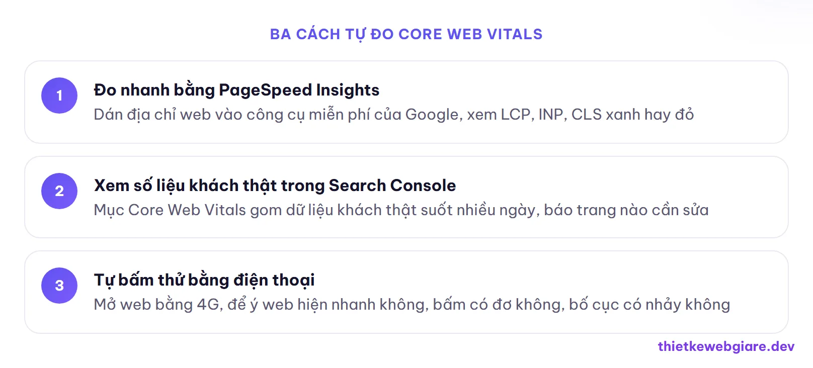 Ba cách tự đo Core Web Vitals — core web vitals là gì