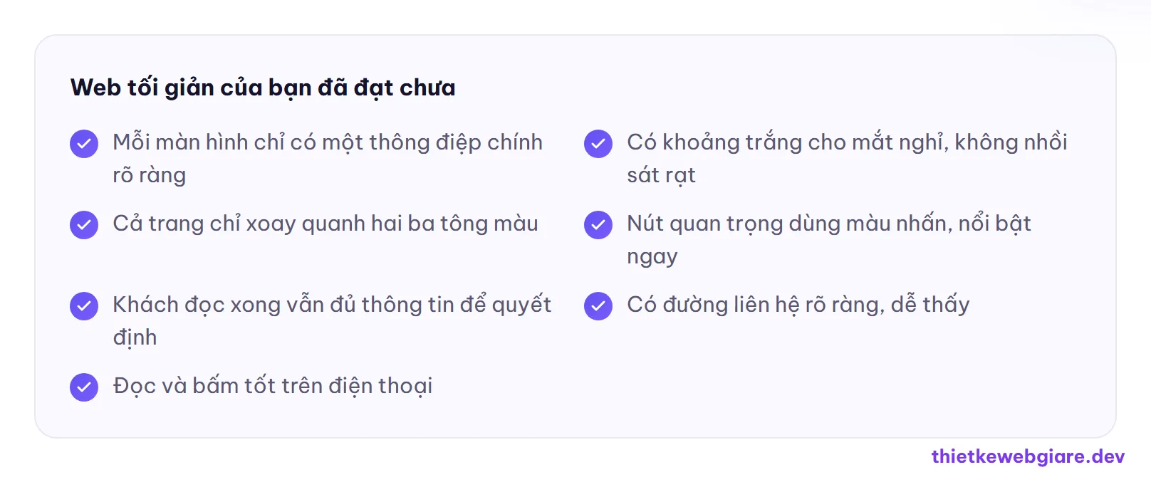 Web tối giản của bạn đã đạt chưa — thiết kế web tối giản