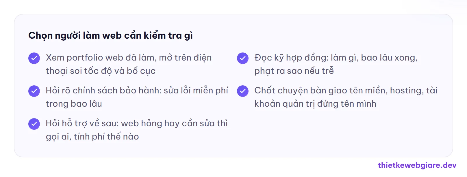 Chọn người làm web cần kiểm tra gì — thuê freelancer hay công ty thiết kế web
