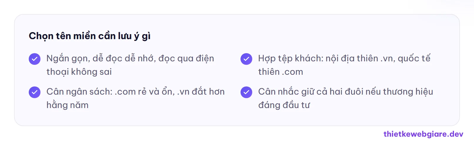Chọn tên miền cần lưu ý gì — tên miền .com hay .vn