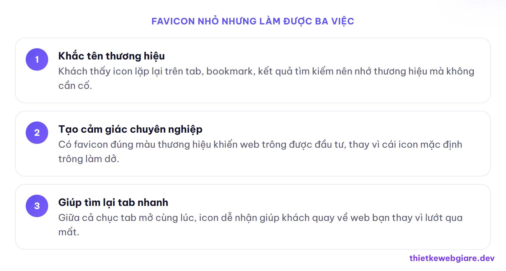 Favicon nhỏ nhưng làm được ba việc — favicon là gì