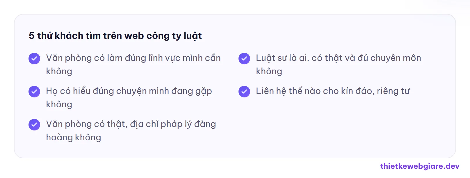 5 thứ khách tìm trên web công ty luật — thiết kế web công ty luật