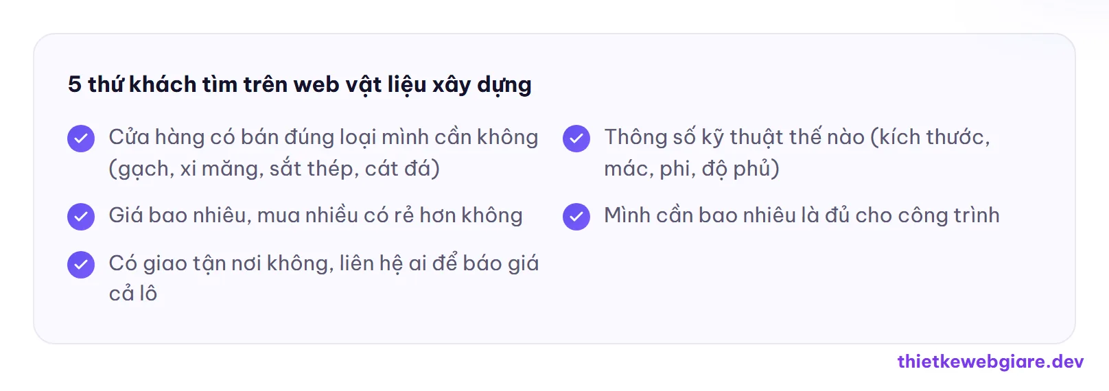 5 thứ khách tìm trên web vật liệu xây dựng — thiết kế web vật liệu xây dựng