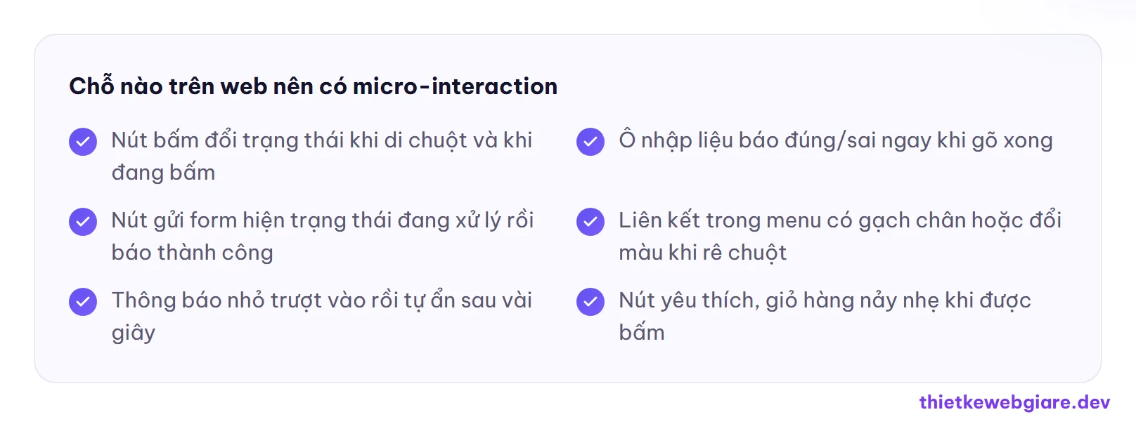 Chỗ nào trên web nên có micro-interaction — micro-interaction là gì
