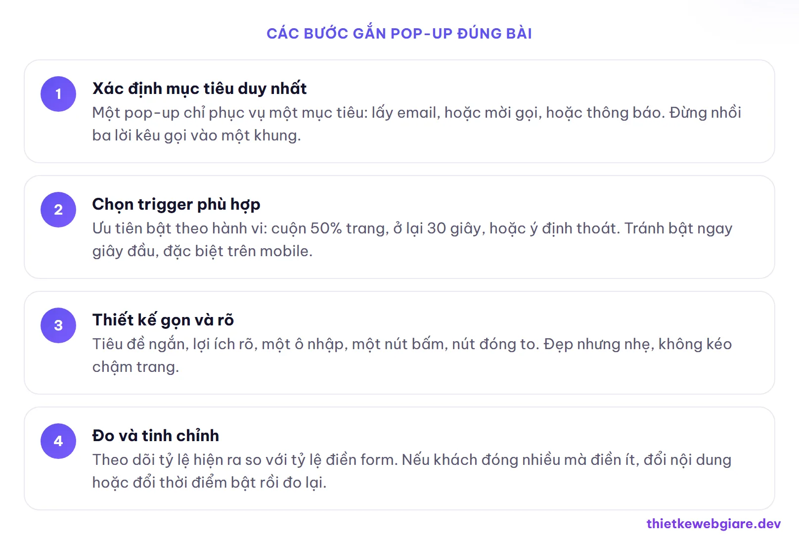 Các bước gắn pop-up đúng bài — pop-up website là gì