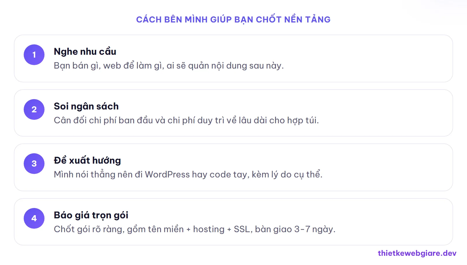 Cách bên mình giúp bạn chốt nền tảng — wordpress hay code tay