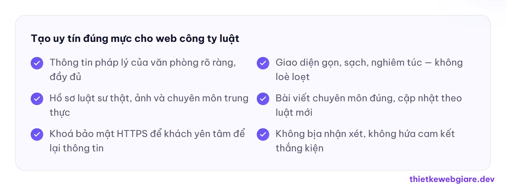Tạo uy tín đúng mực cho web công ty luật — thiết kế web công ty luật