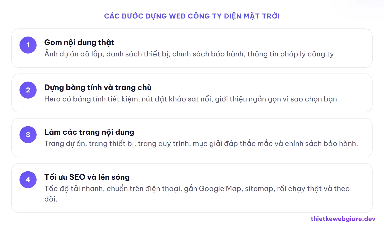 Các bước dựng web công ty điện mặt trời — thiết kế web công ty điện mặt trời