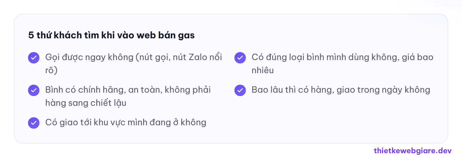 5 thứ khách tìm khi vào web bán gas — thiết kế web đại lý gas