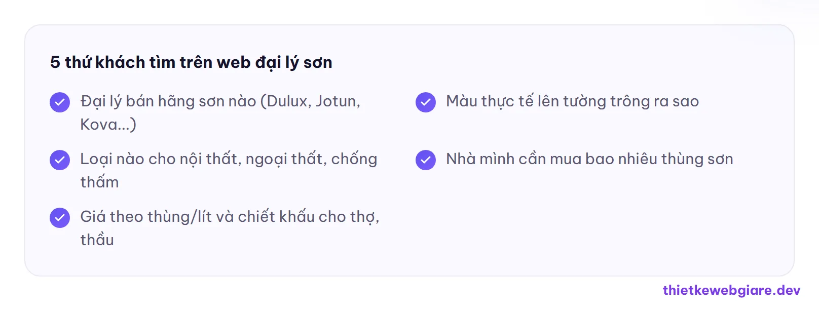 5 thứ khách tìm trên web đại lý sơn — thiết kế web đại lý sơn nước