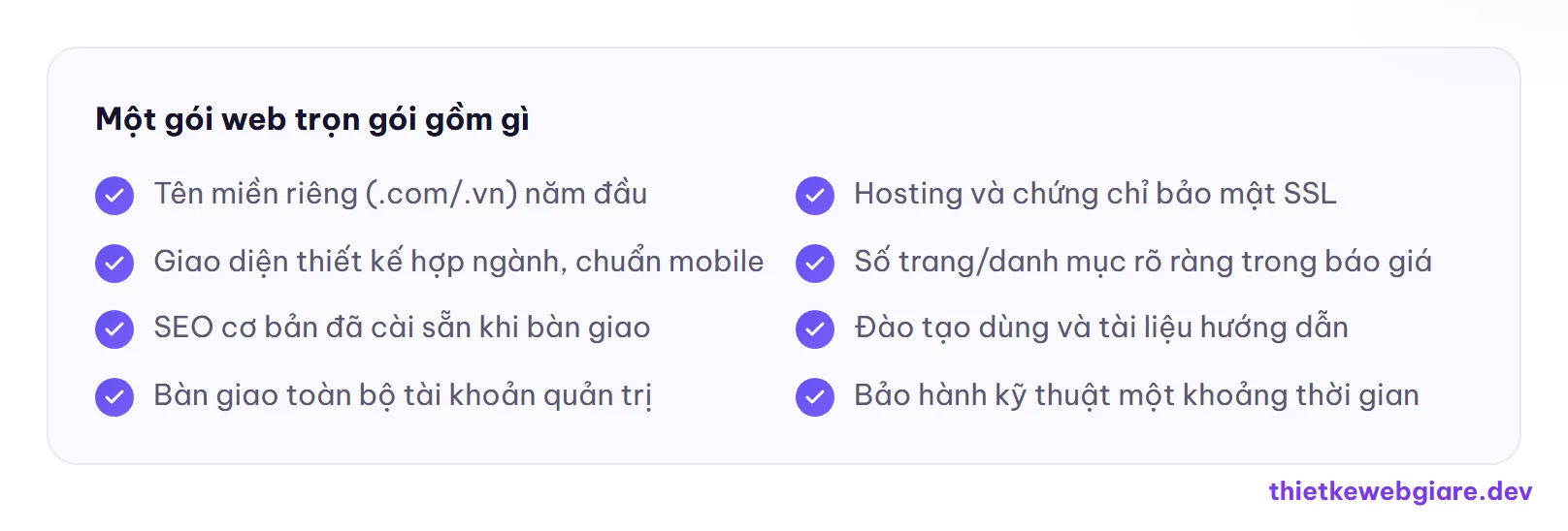Một gói web trọn gói gồm gì — thiết kế web giá rẻ trọn gói gồm những gì