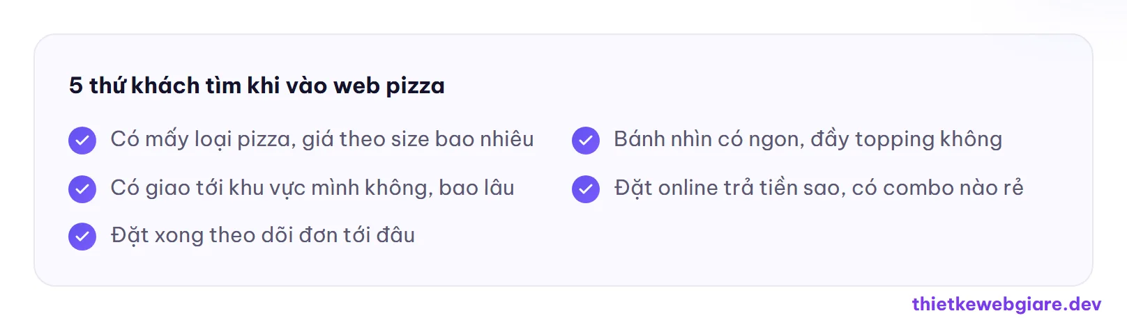 5 thứ khách tìm khi vào web pizza — thiết kế web quán pizza