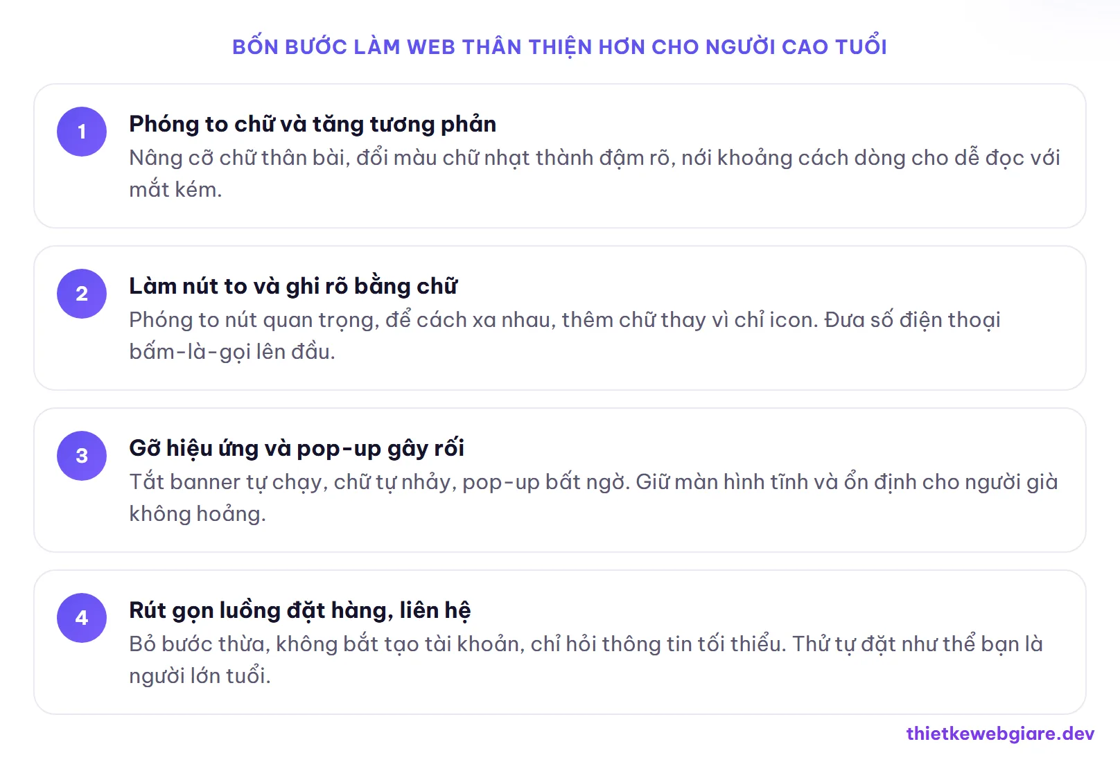 Bốn bước làm web thân thiện hơn cho người cao tuổi — thiết kế web thân thiện người cao tuổi