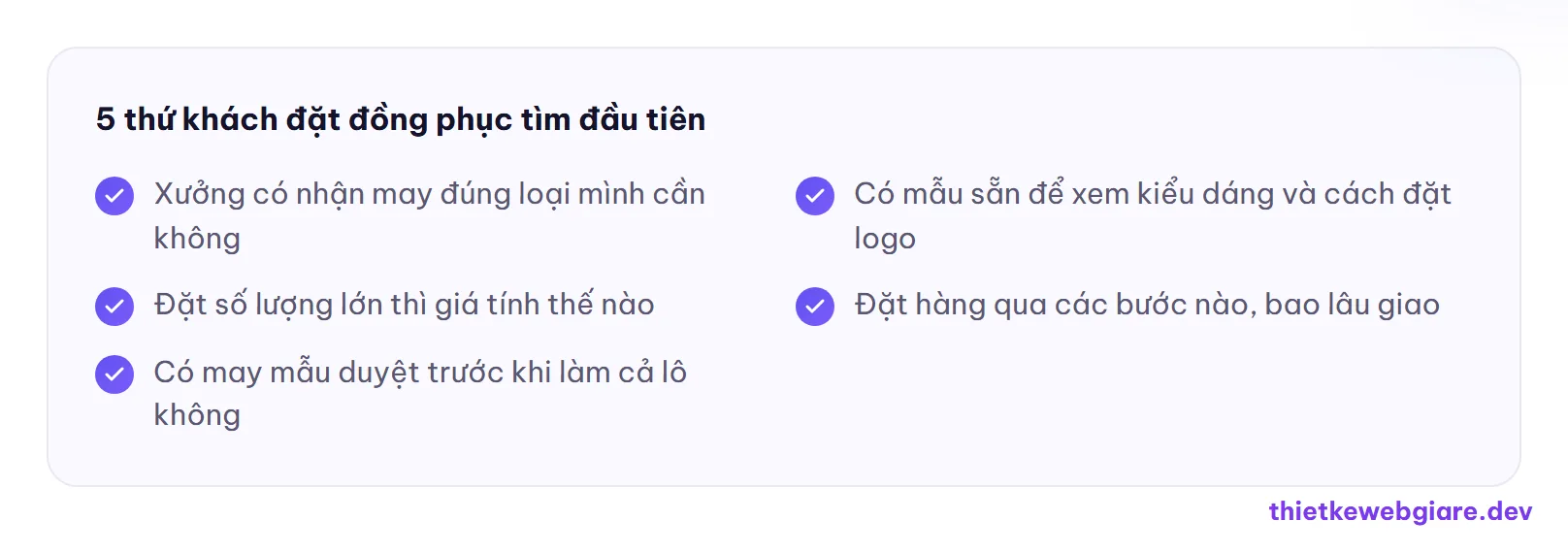 5 thứ khách đặt đồng phục tìm đầu tiên — thiết kế web xưởng may đồng phục
