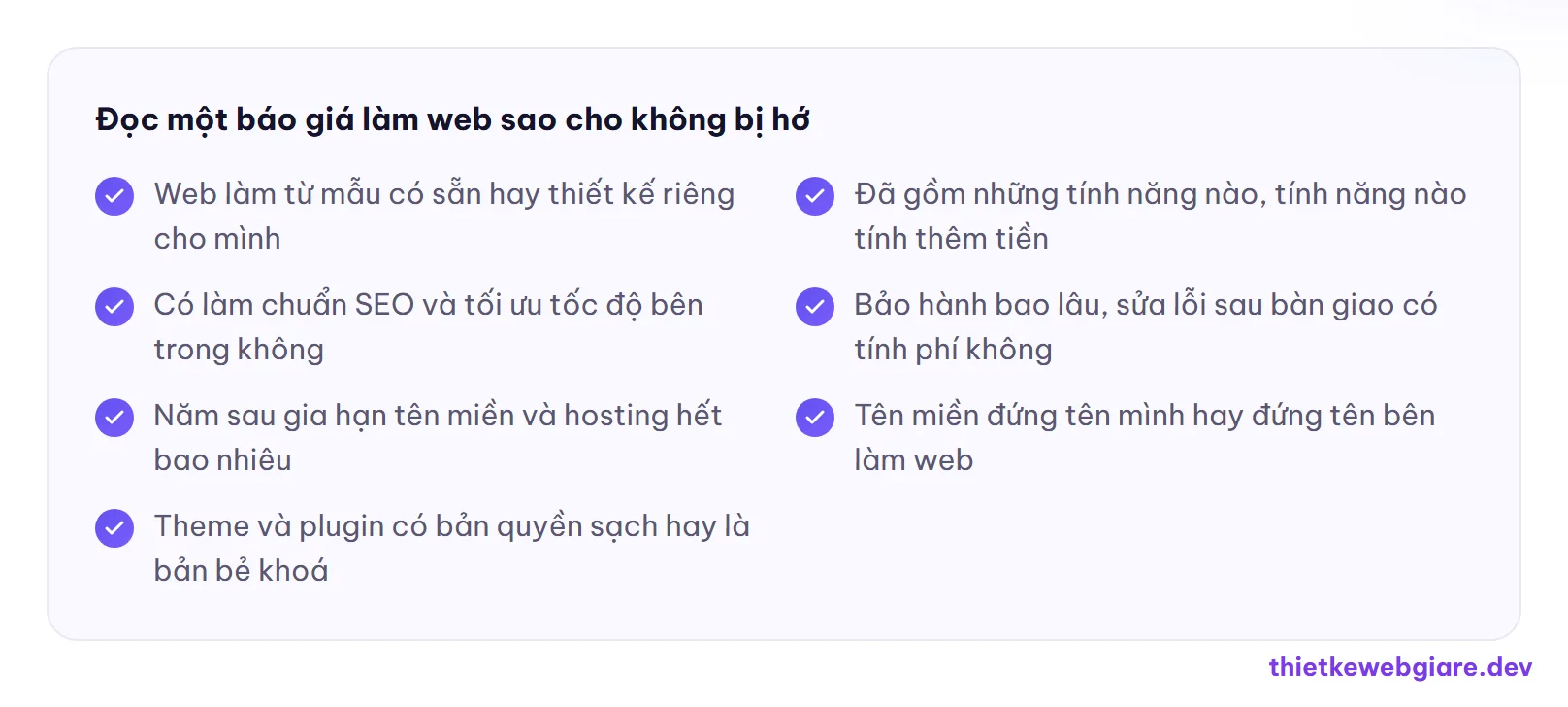 Đọc một báo giá làm web sao cho không bị hớ — vì sao giá thiết kế web mỗi nơi một khác