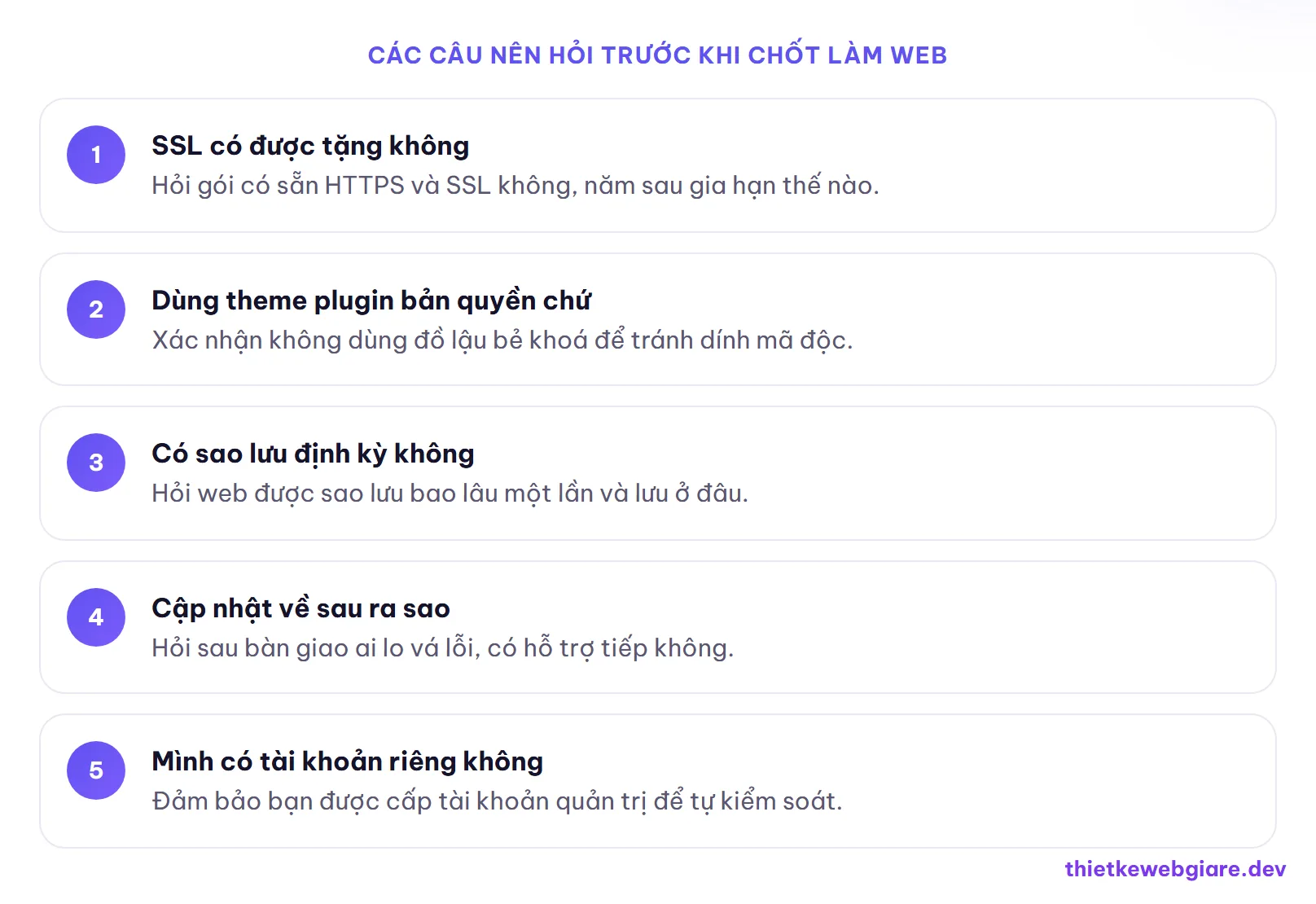 Các câu nên hỏi trước khi chốt làm web — web giá rẻ có an toàn bảo mật không