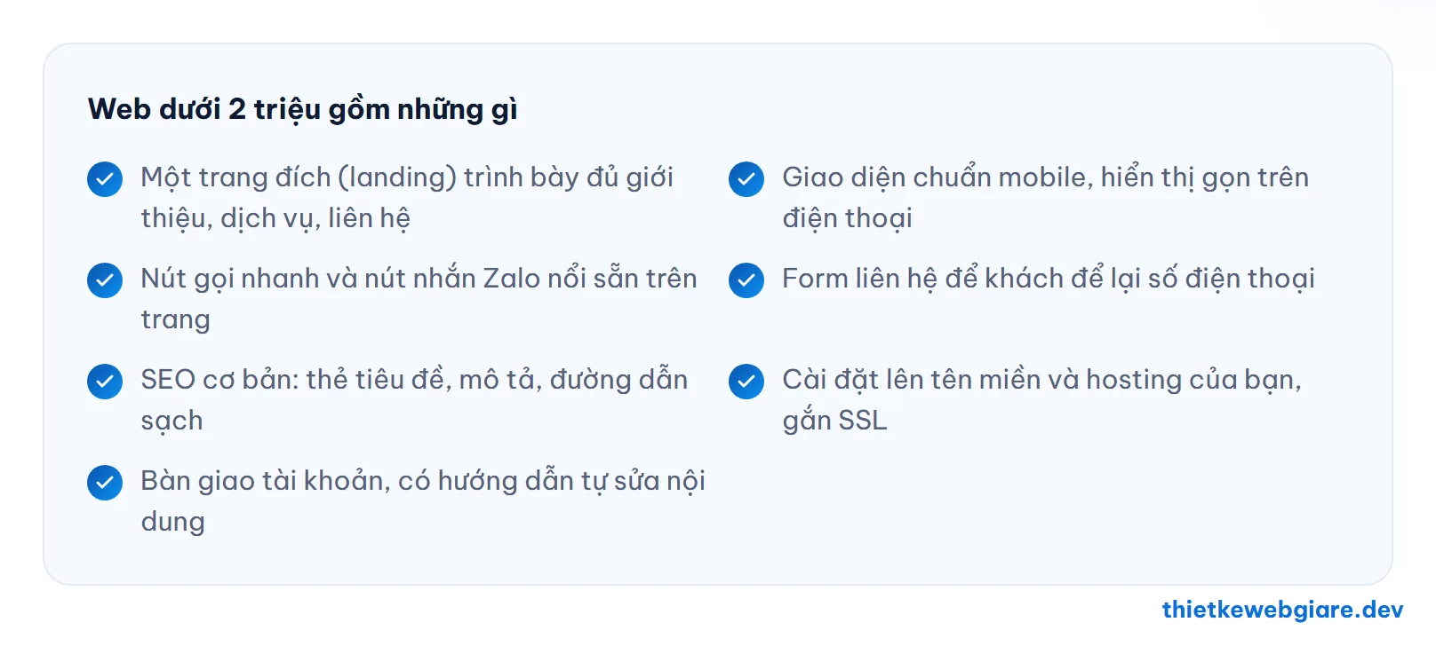 Web dưới 2 triệu gồm những gì — thiết kế web giá rẻ dưới 2 triệu gồm những gì