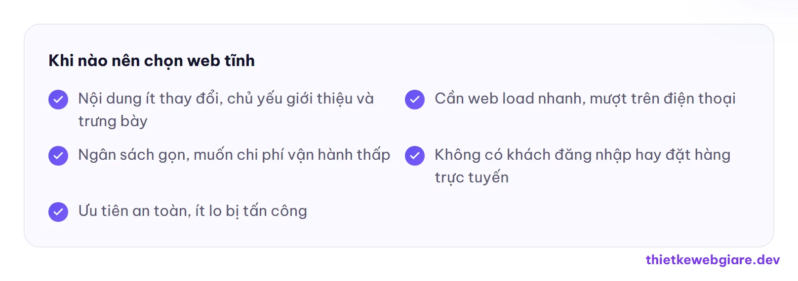 Khi nào nên chọn web tĩnh — web tĩnh hay web động