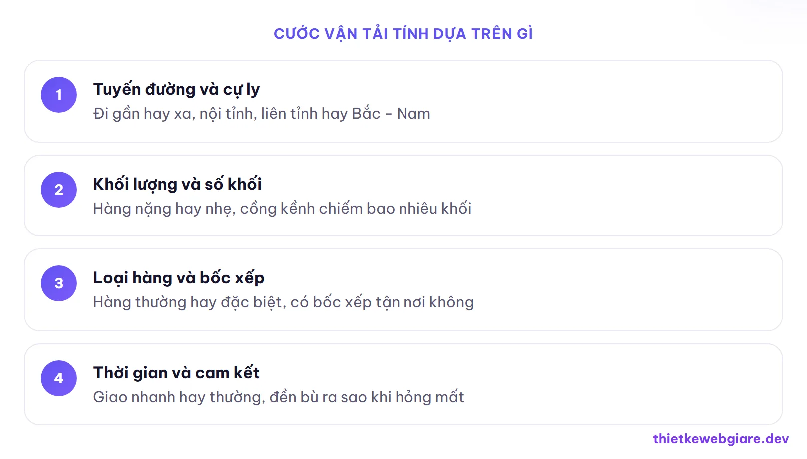 Cước vận tải tính dựa trên gì — thiết kế web vận tải