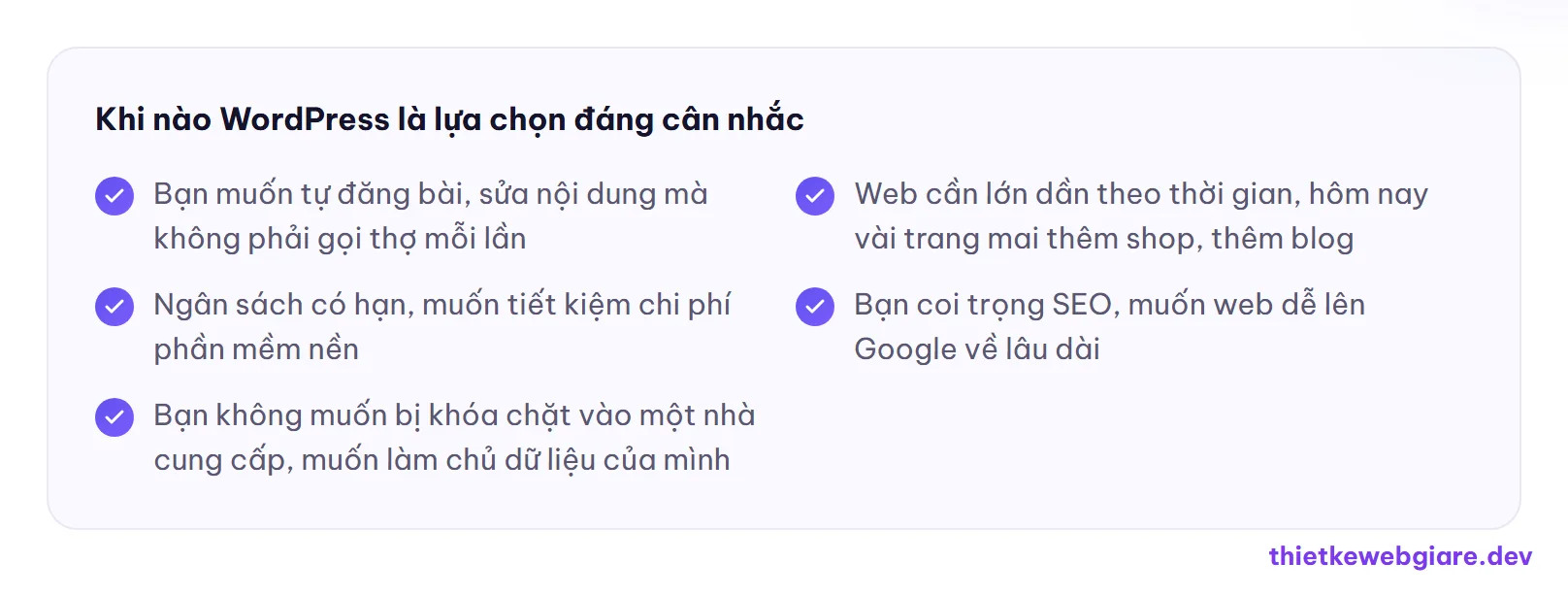Khi nào WordPress là lựa chọn đáng cân nhắc — WordPress là gì